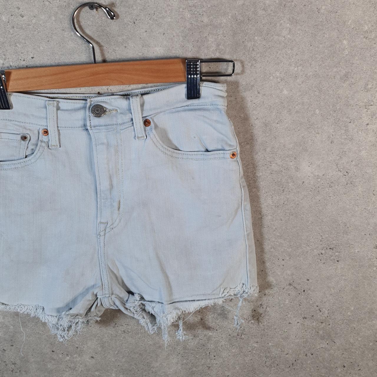 Vintage Levi’s Cut Off Shorts Jorts Cargo Womens W27 Blue Relaxed Denim