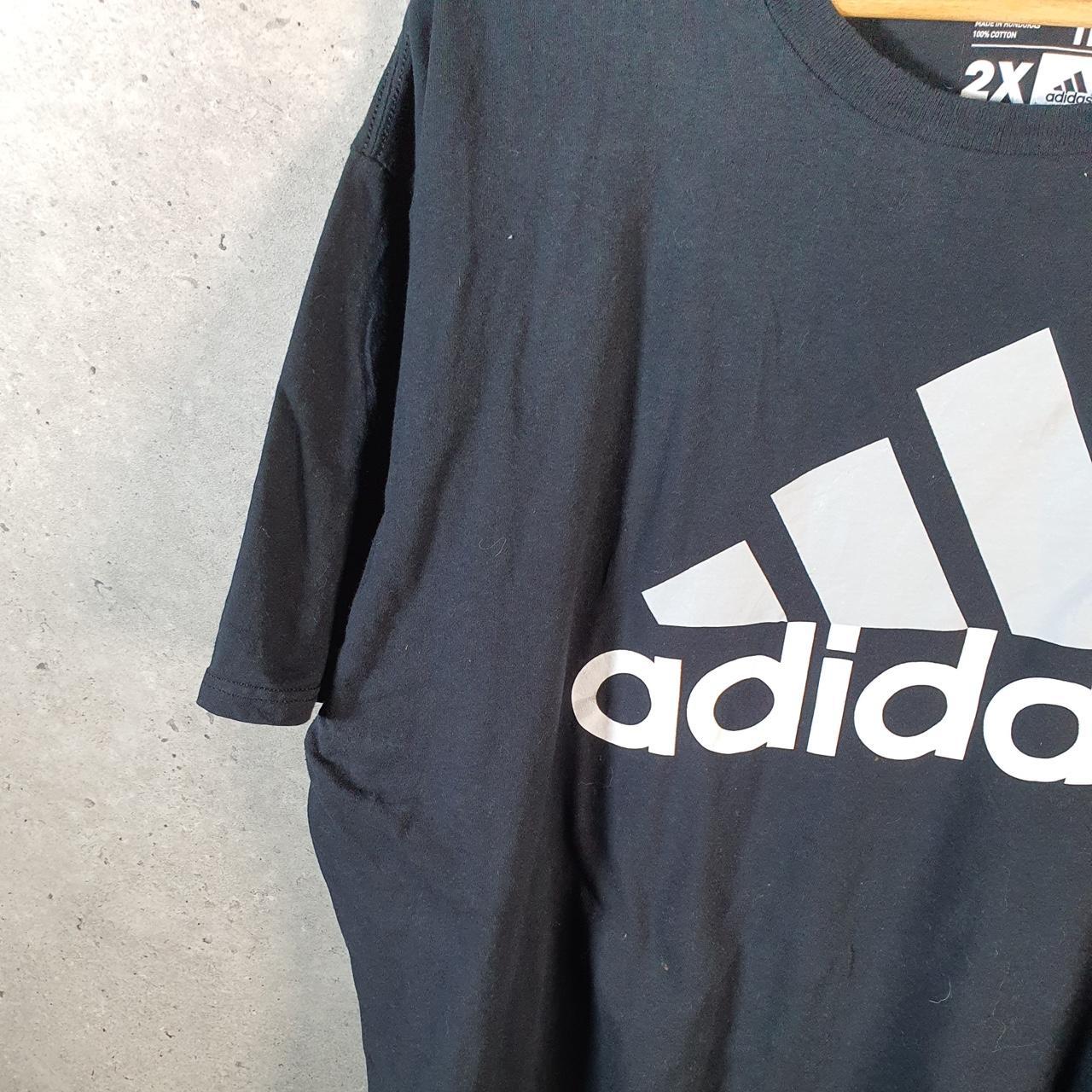 Vintage Adidas Go To T Shirt Men’s 2XL Black Three Stripes Logo Athletic