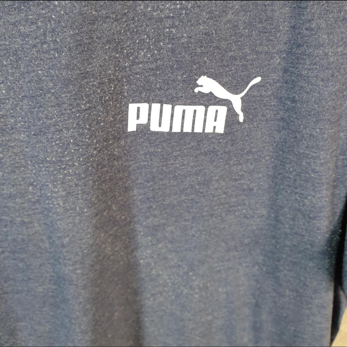 Vintage Puma Spellout T Shirt Men’s Medium Blue Logo Athletic C9875