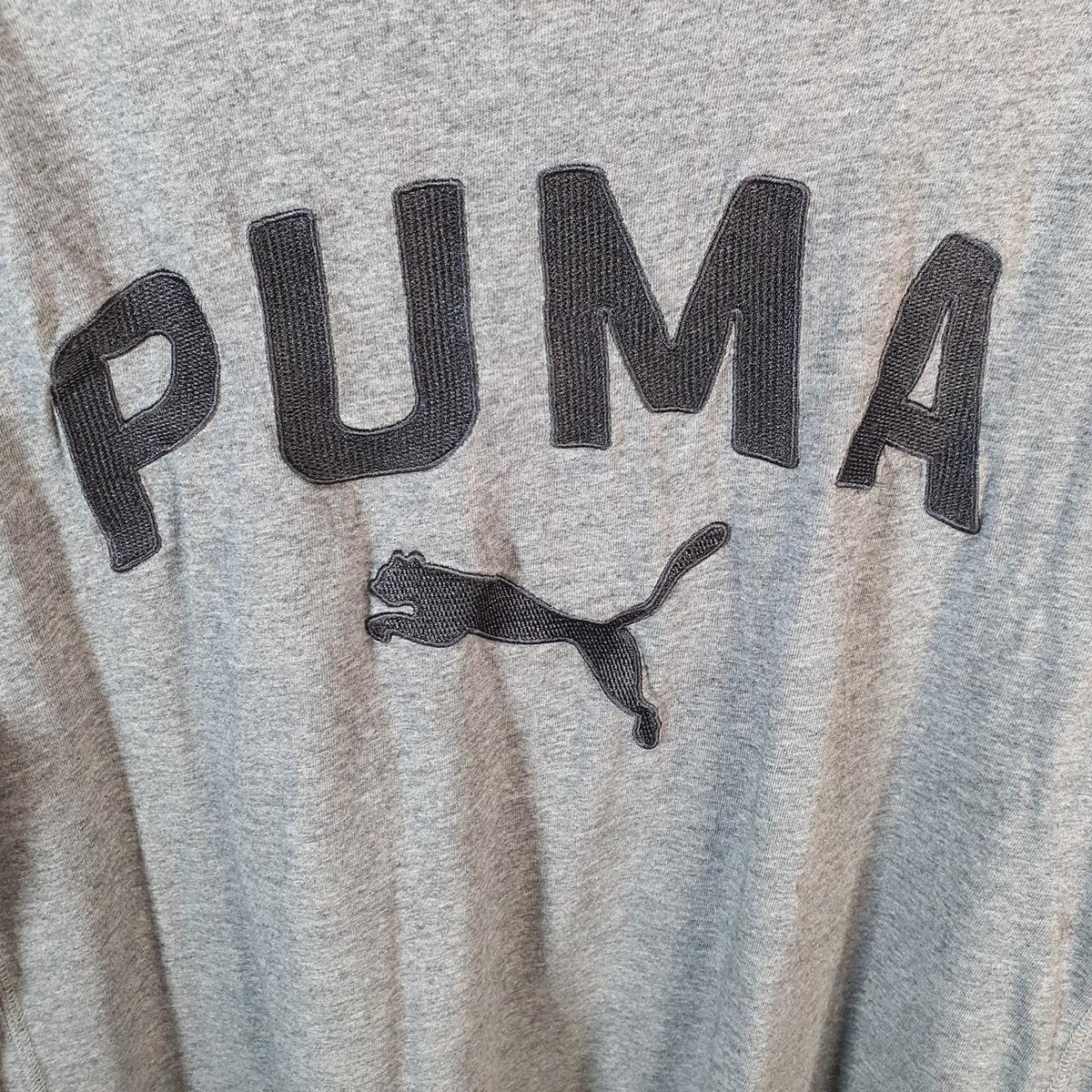 Vintage Puma Spellout T Shirt Men’s Large Grey