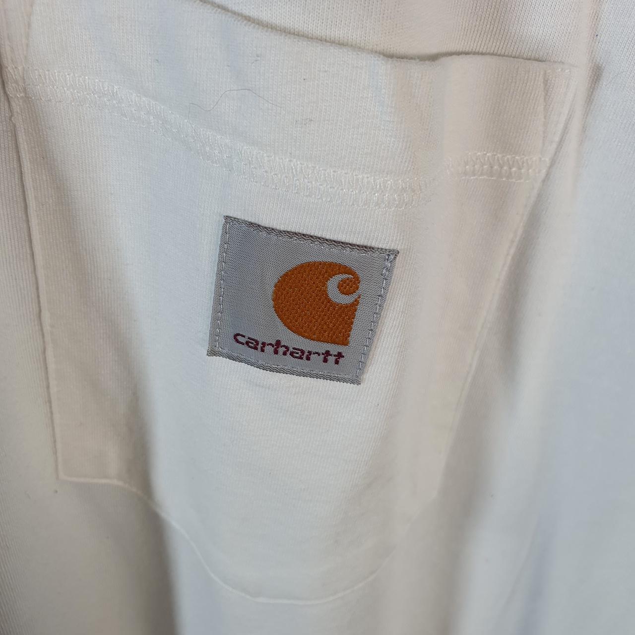 Vintage Carhartt Pocket T Shirt Men’s XL White Workwear Chore Utility Relaxed Fit C9279
