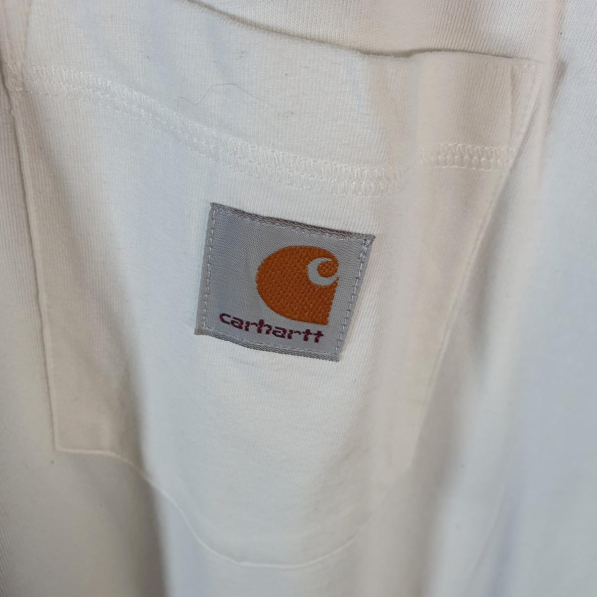 Vintage Carhartt Pocket T Shirt Men’s XL White Workwear Chore Utility Relaxed Fit C9279