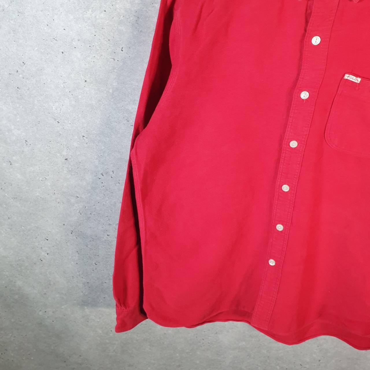 Vintage Ralph Lauren Button Down Shirt Men’s Medium Red Classic Fit Cotton