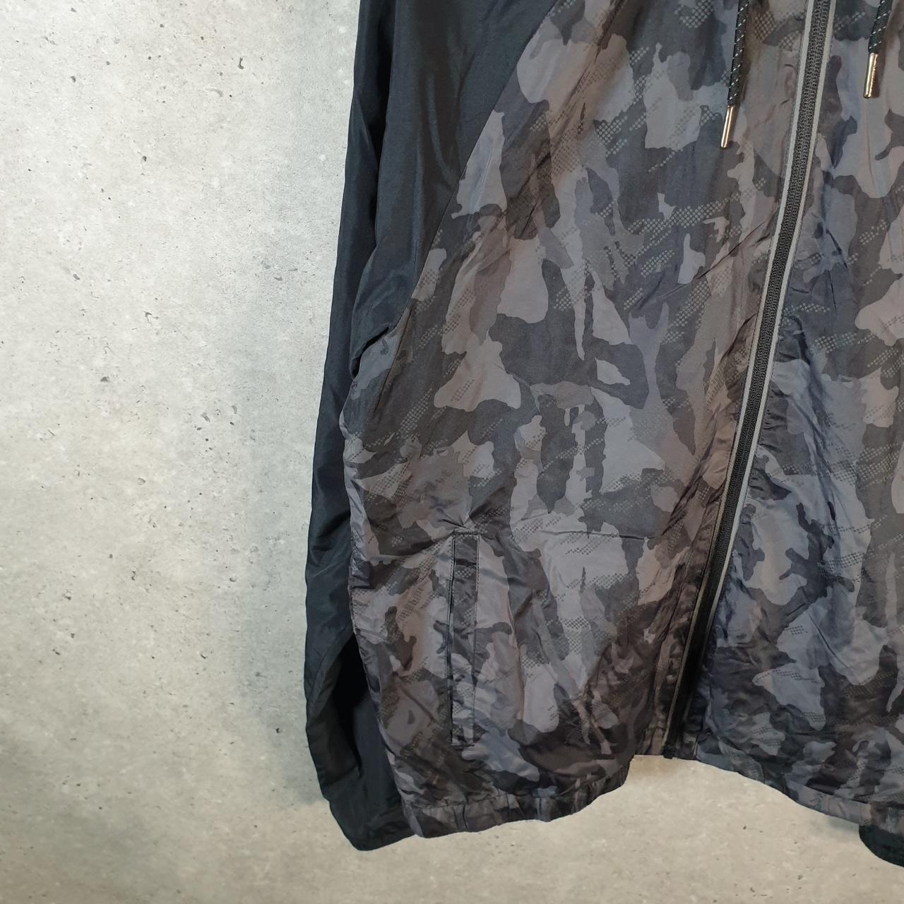 Vintage Ellesse Windbreaker Track Jacket Mens Large Grey Camouflage Full Zip