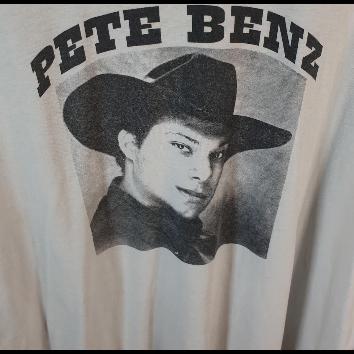 Vintage Hanes Pete Benz 90s USA Single Stitch T Shirt Men’s XL White C8362