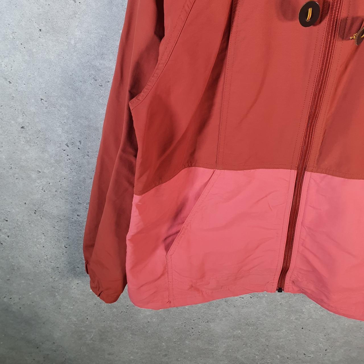 Vintage L.L. Bean Aztec Outdoors Nylon Jacket Mens Medium Pink Full Zip Waterproof