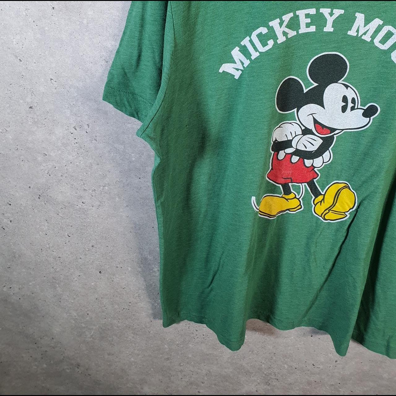 Vintage Disney Land Mickey Mouse T Shirt Men’s Large Green Logo Graphic Cartoon