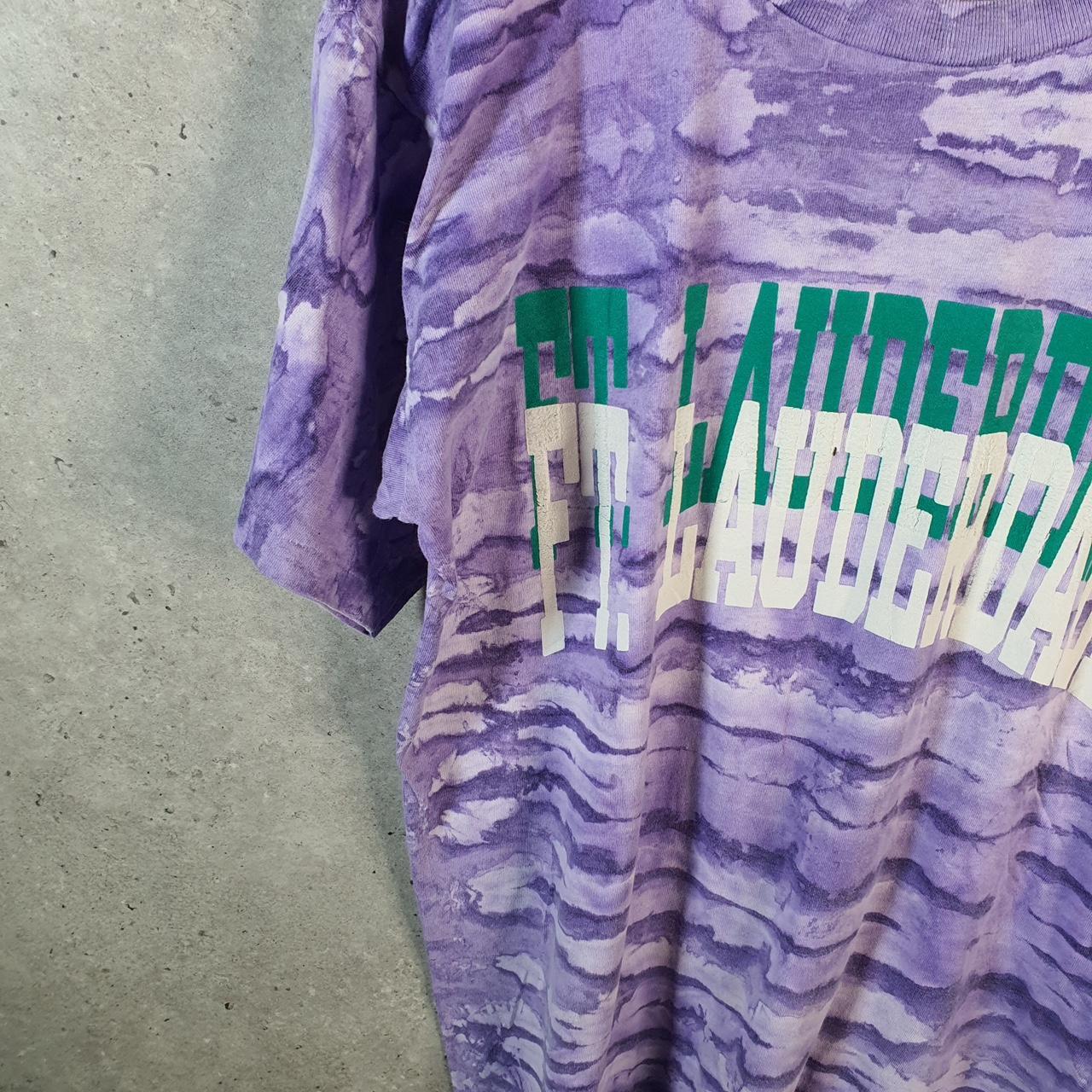 Vintage Premium Sportswear Fort Lauderdale 90s USA Single Stitch T Shirt Men’s Large Purple