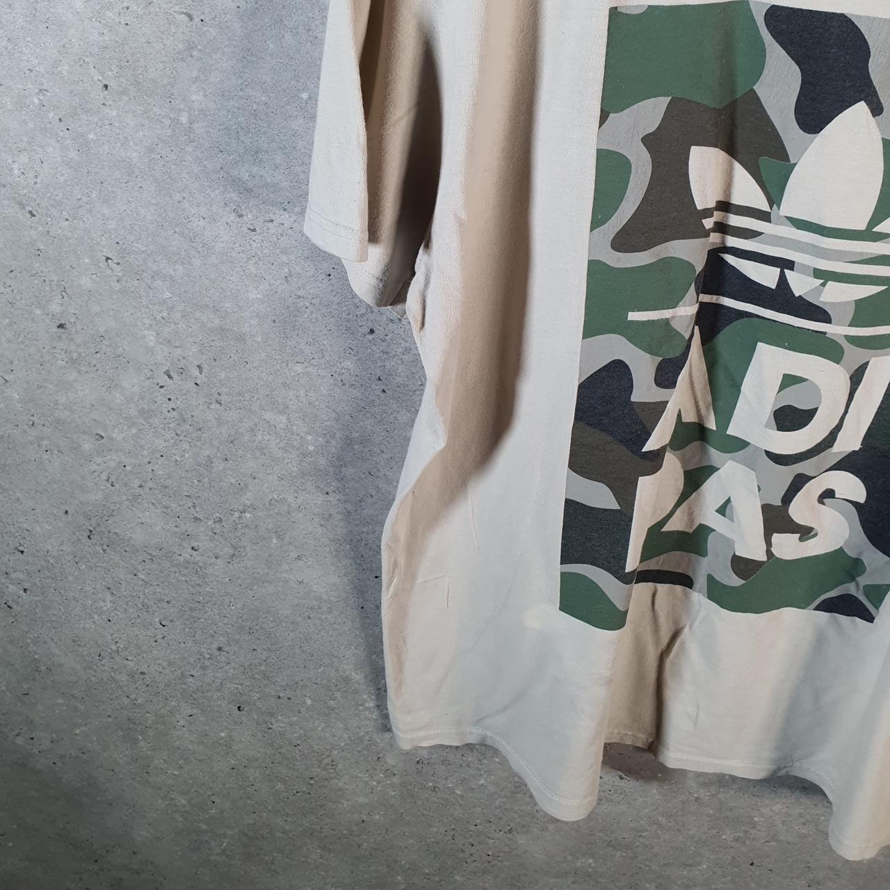 Vintage Adidas Trefoil Retro T Shirt Men’s Large Brown Three Stripes Logo