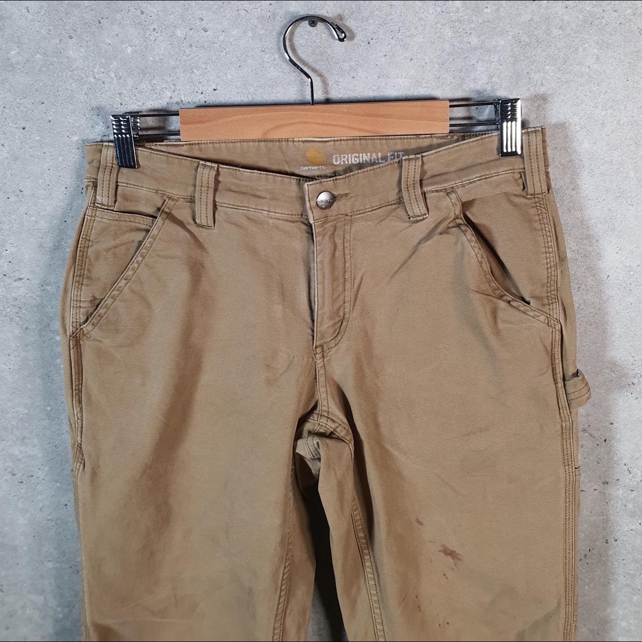 Vintage Carhartt Carpenter Trousers Womens W30 L30 Brown Original Fit Workwear USA