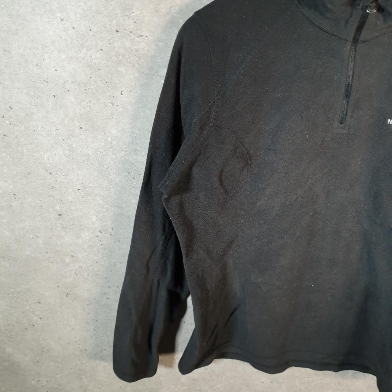 Vintage The North Face TNF Teddy Fleece Sweatshirt  Womens Large Black 1/4 Zip Logo