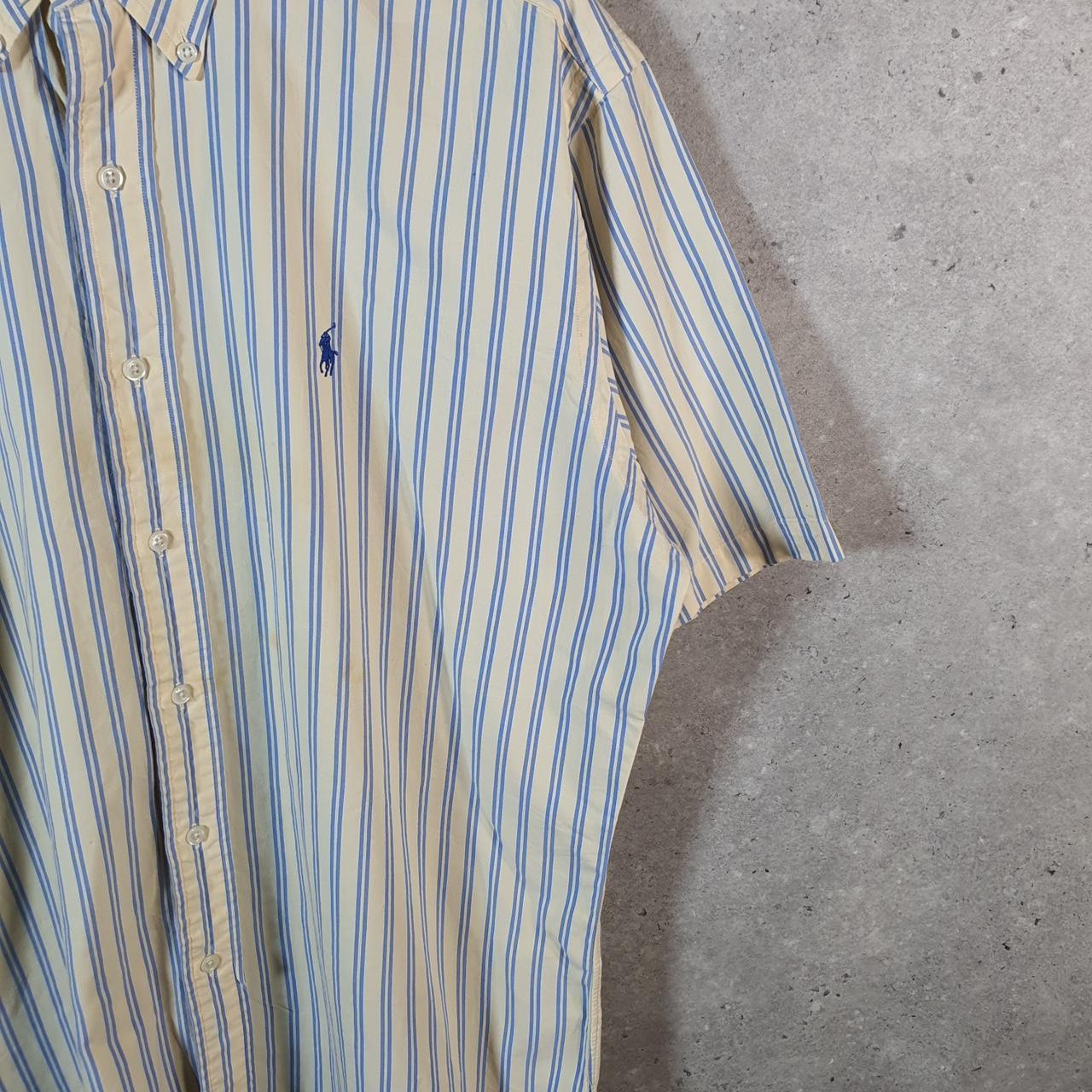 Vintage Ralph Lauren Button Down Shirt Men’s Medium Yellow Blake Cotton Pony Casual Big Fish Vintage