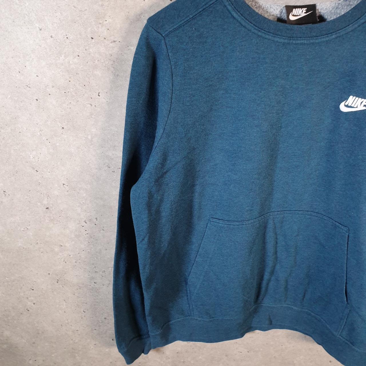 Vintage Nike Club Embroidered Sweatshirt Mens Large Blue Y2K Pullover Logo