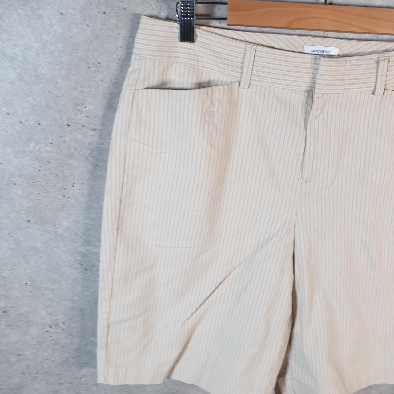 Vintage Dockers Chino Shorts Jorts Cargo Womens W34 Brown Baggy Cotton