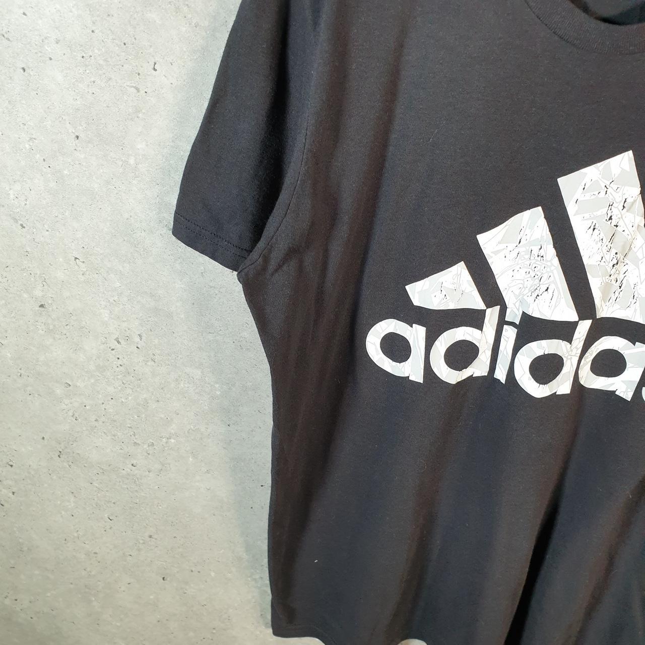 Vintage Adidas Go To Performance Tee T Shirt Men’s Large Black Three Stripes Logo Athletic