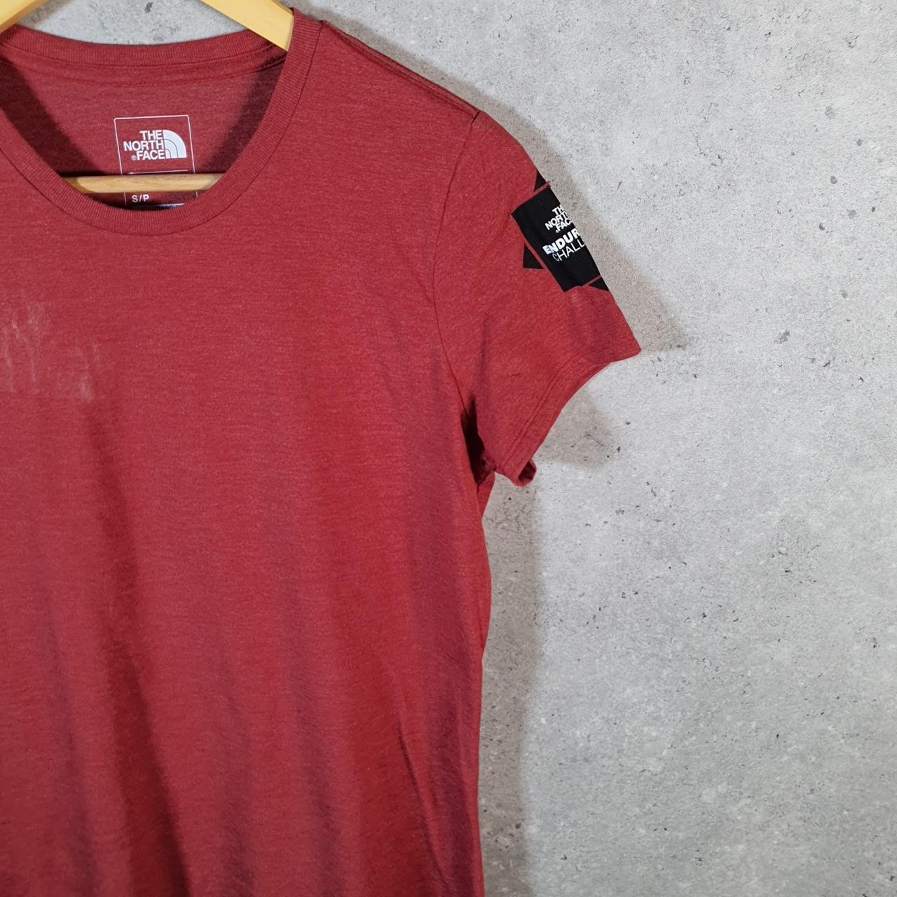Vintage The North Face TNF Endurance Challenge T Shirt Womens Small Pink Logo Athletic