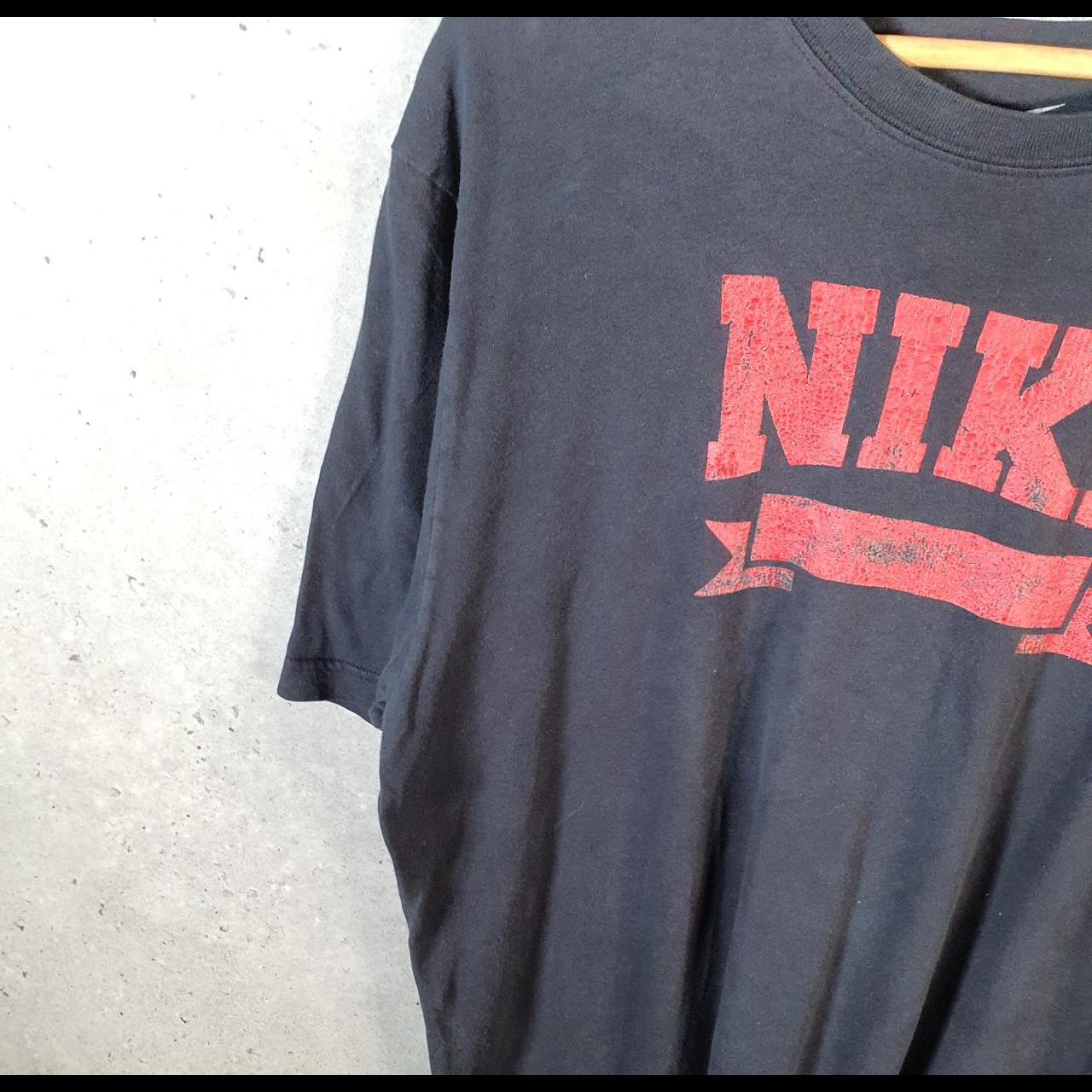 Vintage Nike Spellout T Shirt Men’s XL Black Logo Swoosh Athletic