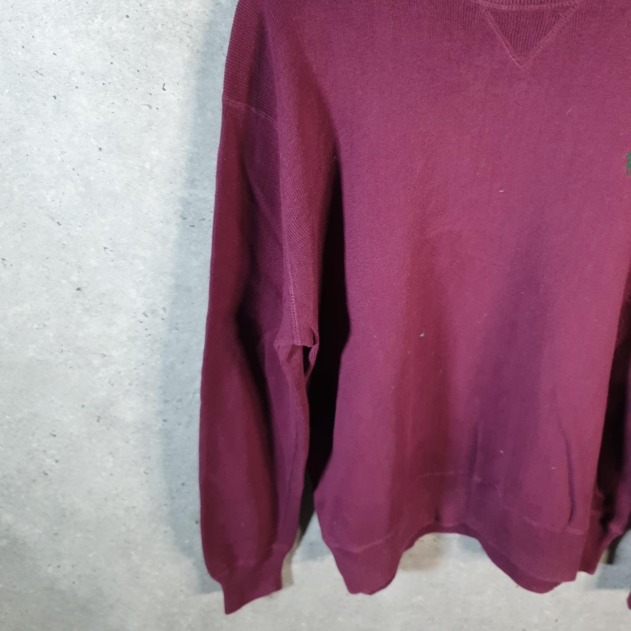 Vintage Ralph Lauren Polo Sweatshirt Men’s Large Burgundy Cotton Pullover Pony