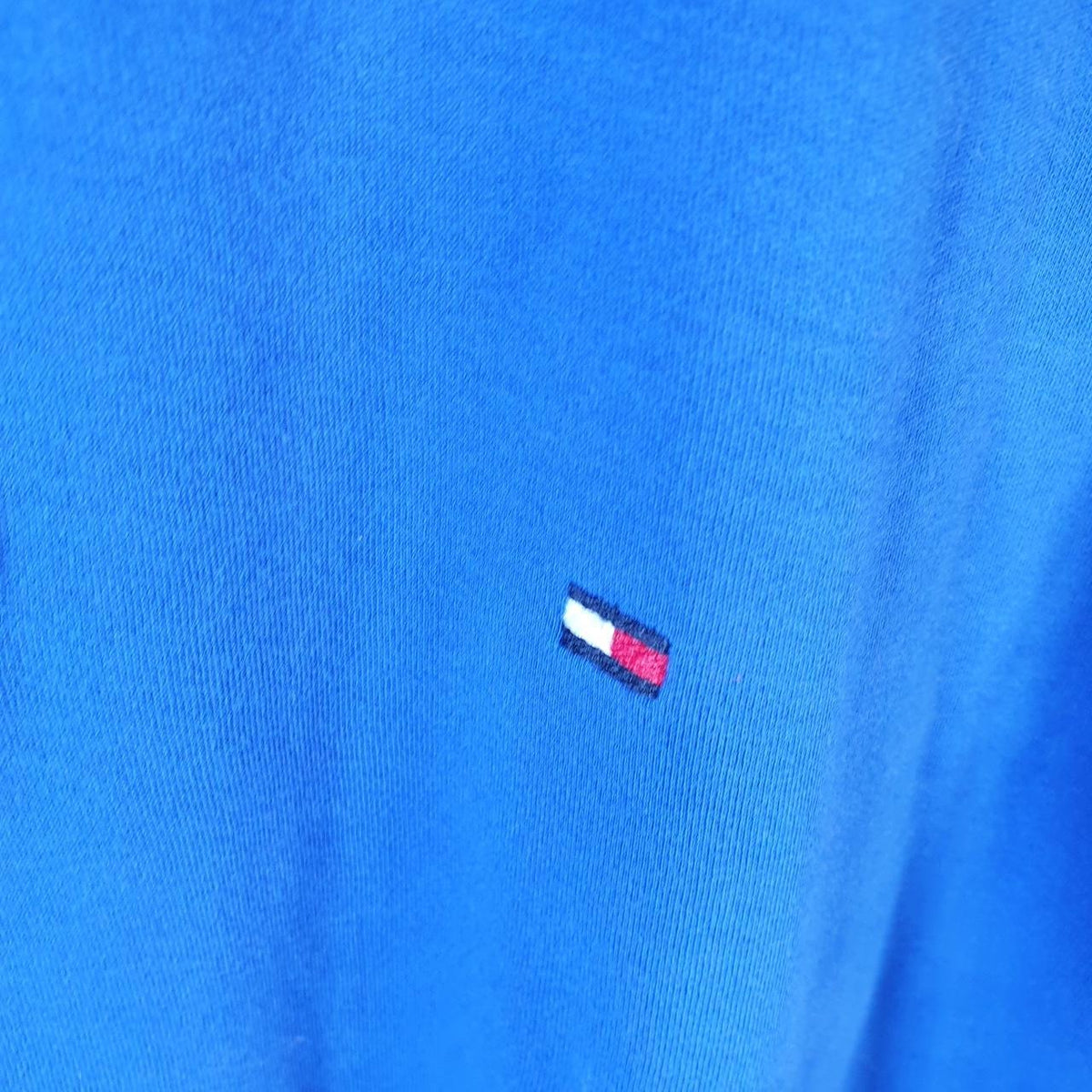 Vintage Tommy Hilfiger Polo Shirt Men’s Large Blue Slim Fit Embroidered Logo