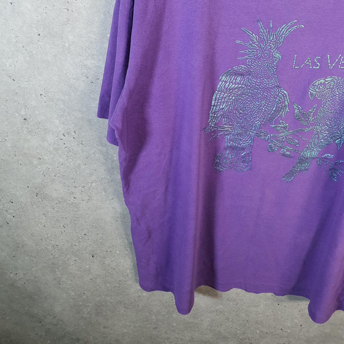 Vintage Gildan Las Vegas Graphic 90s USA Single Stitch T Shirt Men’s XL Purple