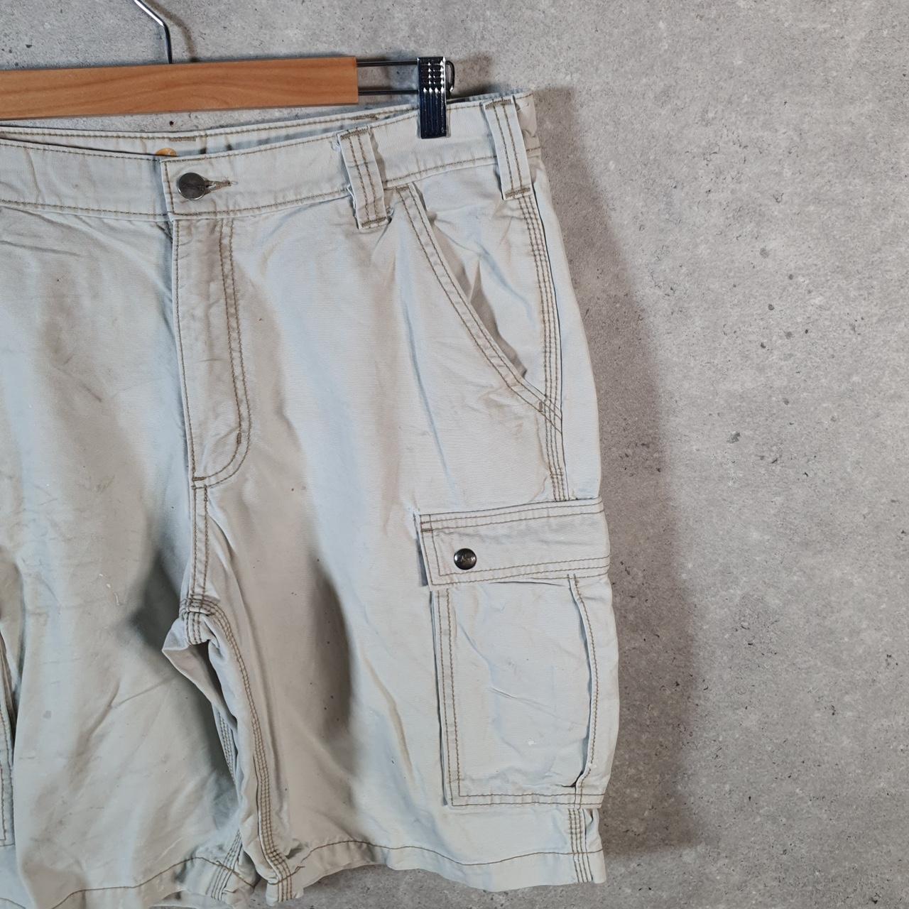 Vintage Carhartt Baggy Carpenter Shorts Jorts Cargo Men’s W36 Beige Relaxed Fit Workwear A4840