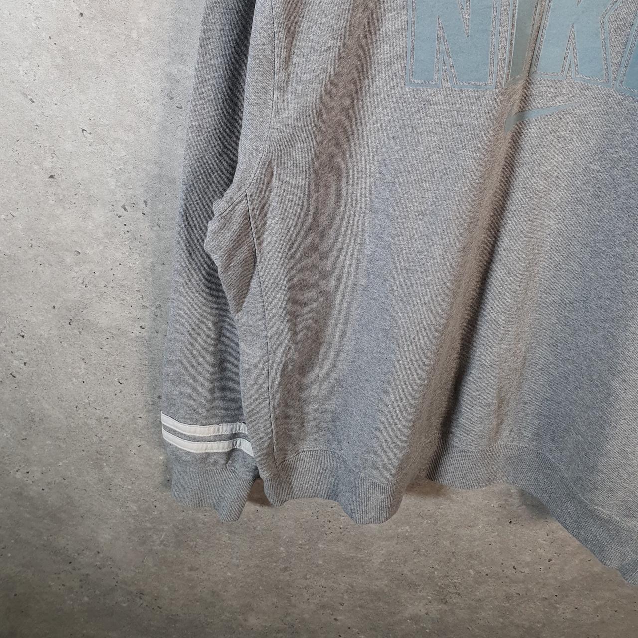 Vintage Nike Spellout Sweatshirt Men’s Large Grey Swoosh Y2K Pullover Logo