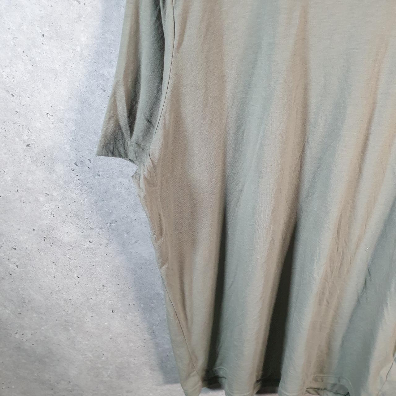 Vintage Adidas T Shirt Men’s 2XL Tall Khaki Green Three Stripes Athletic