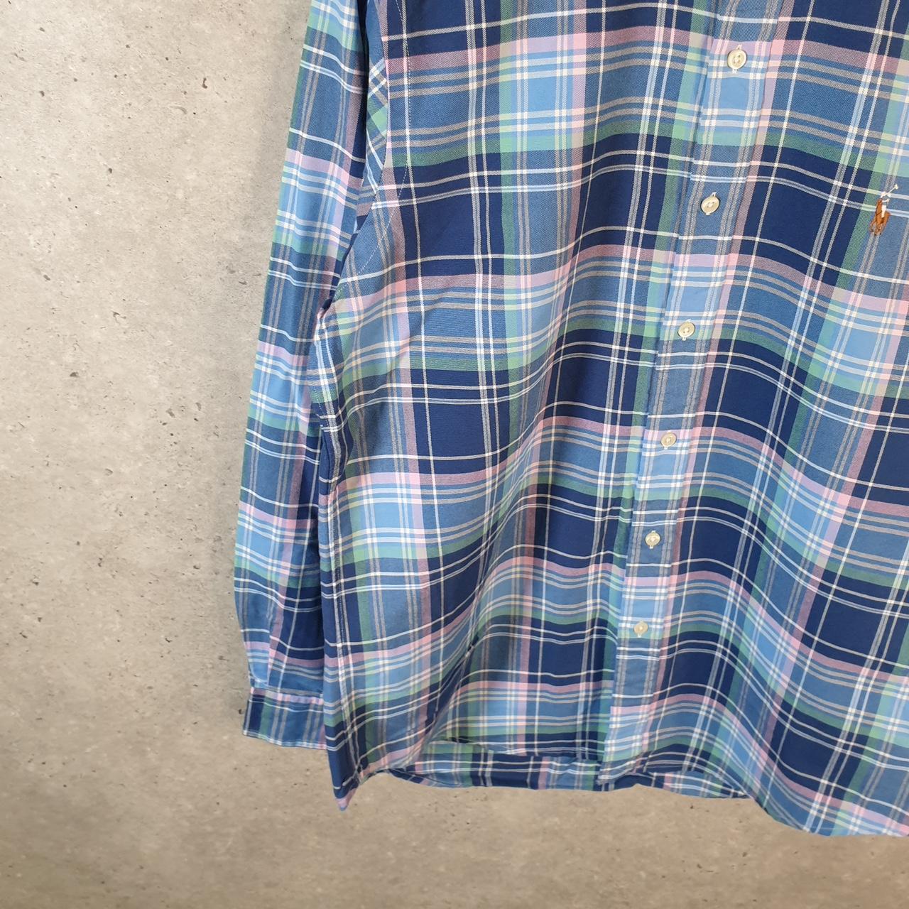Vintage Ralph Lauren Button Down Shirt Men’s Medium Checkered Pony Cotton