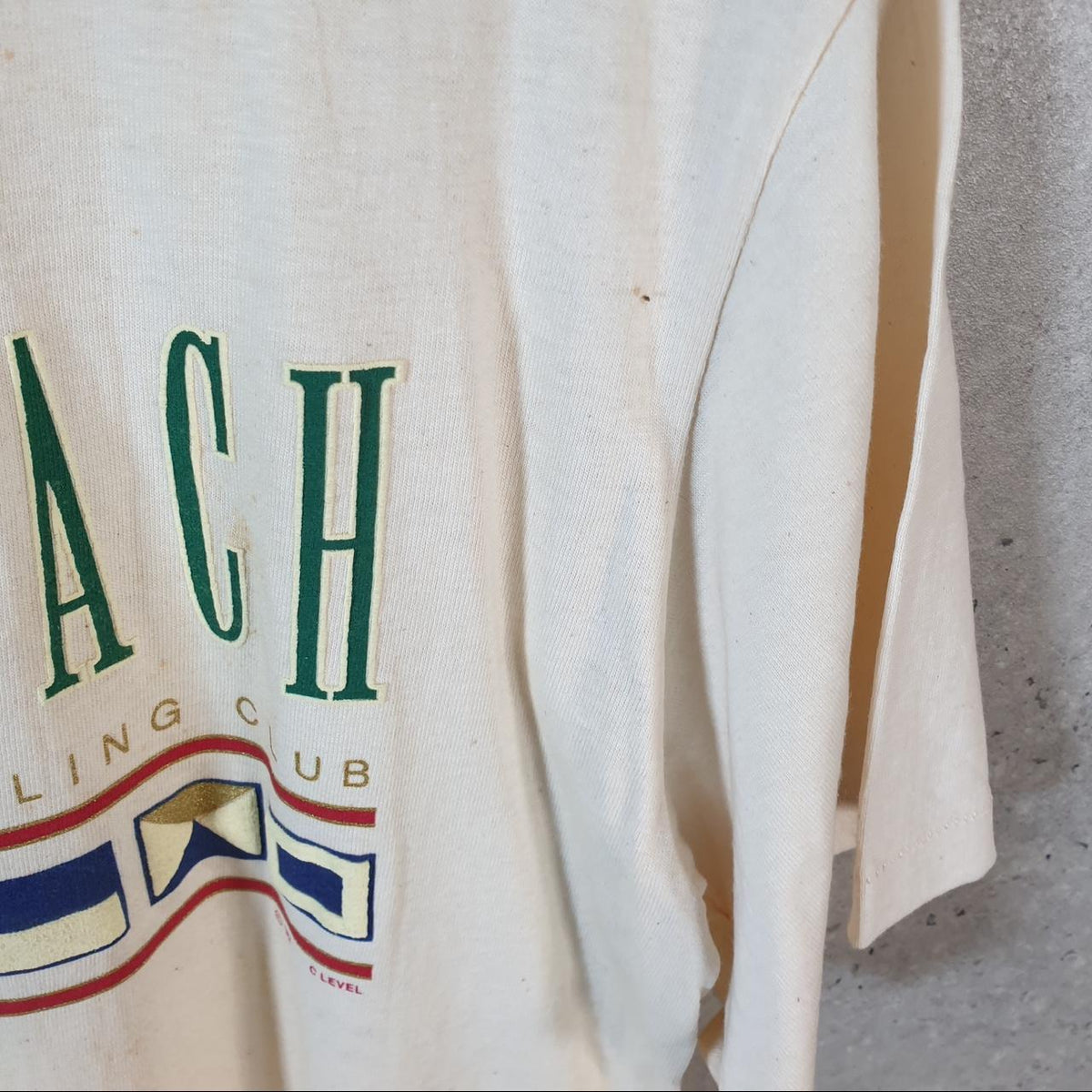 Vintage Oneita Power Palm Beach Atlantic Coast 90s Single Stitch T Shirt Men’s Medium White C9623