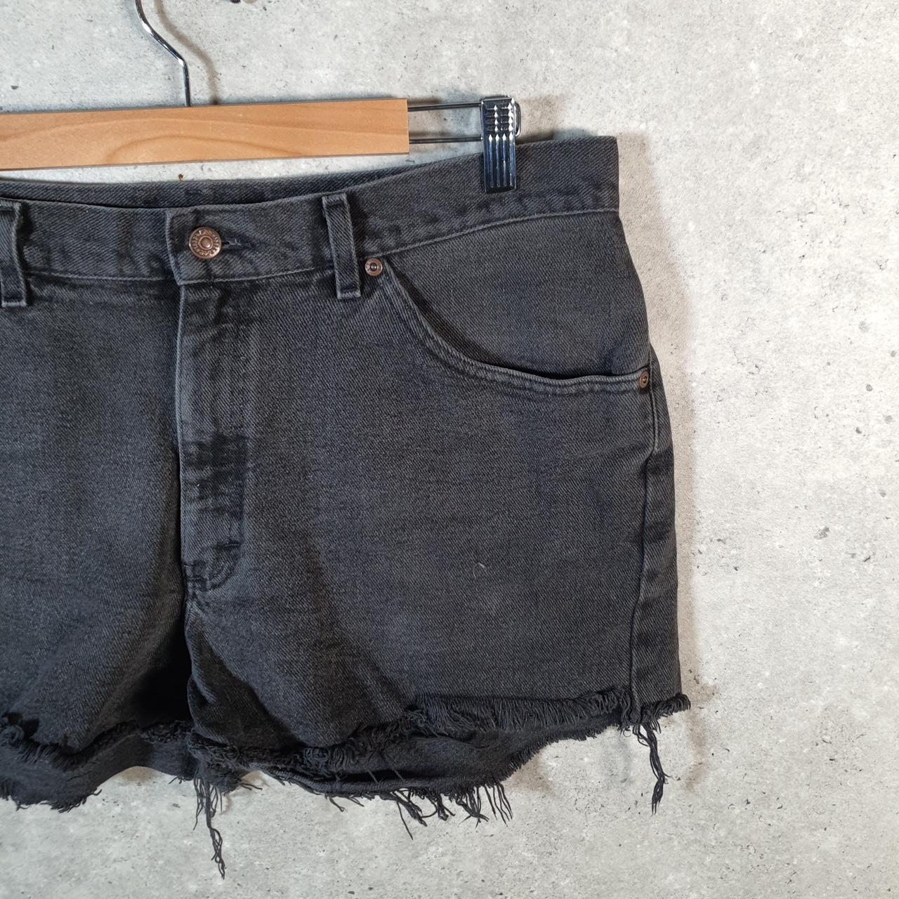 Vintage Lee Baggy Shorts Jorts Cargo Womens W36 Grey Denim Relaxed Cargo
