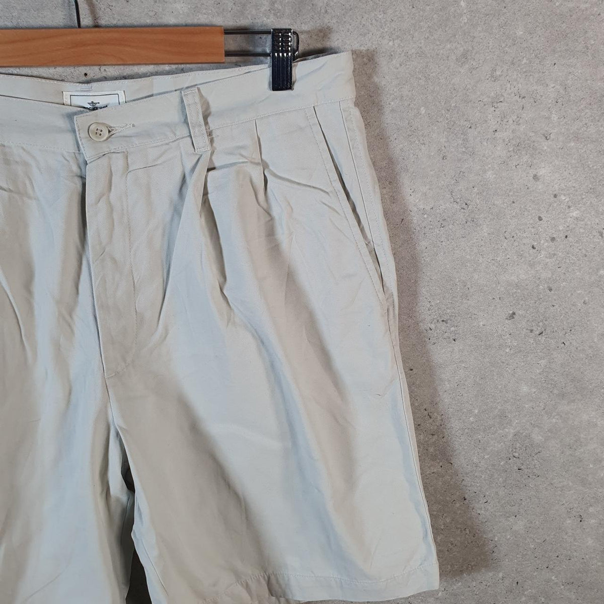 Vintage Dockers Chino Shorts Jorts Cargo Men’s W34 Beige Baggy Cotton A4427