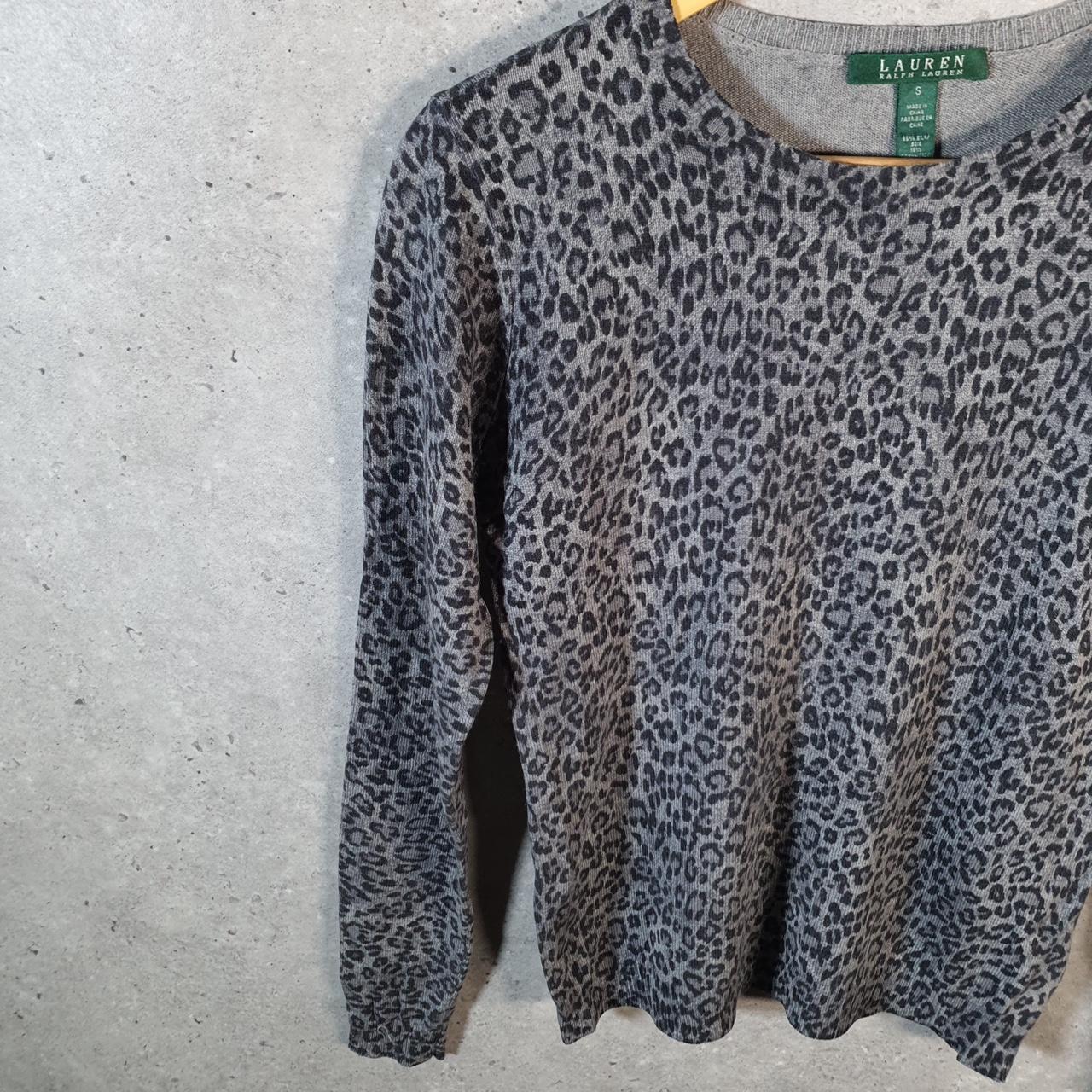 Vintage Ralph Lauren Polo Knit Sweater Womens Small Grey Cotton Pullover