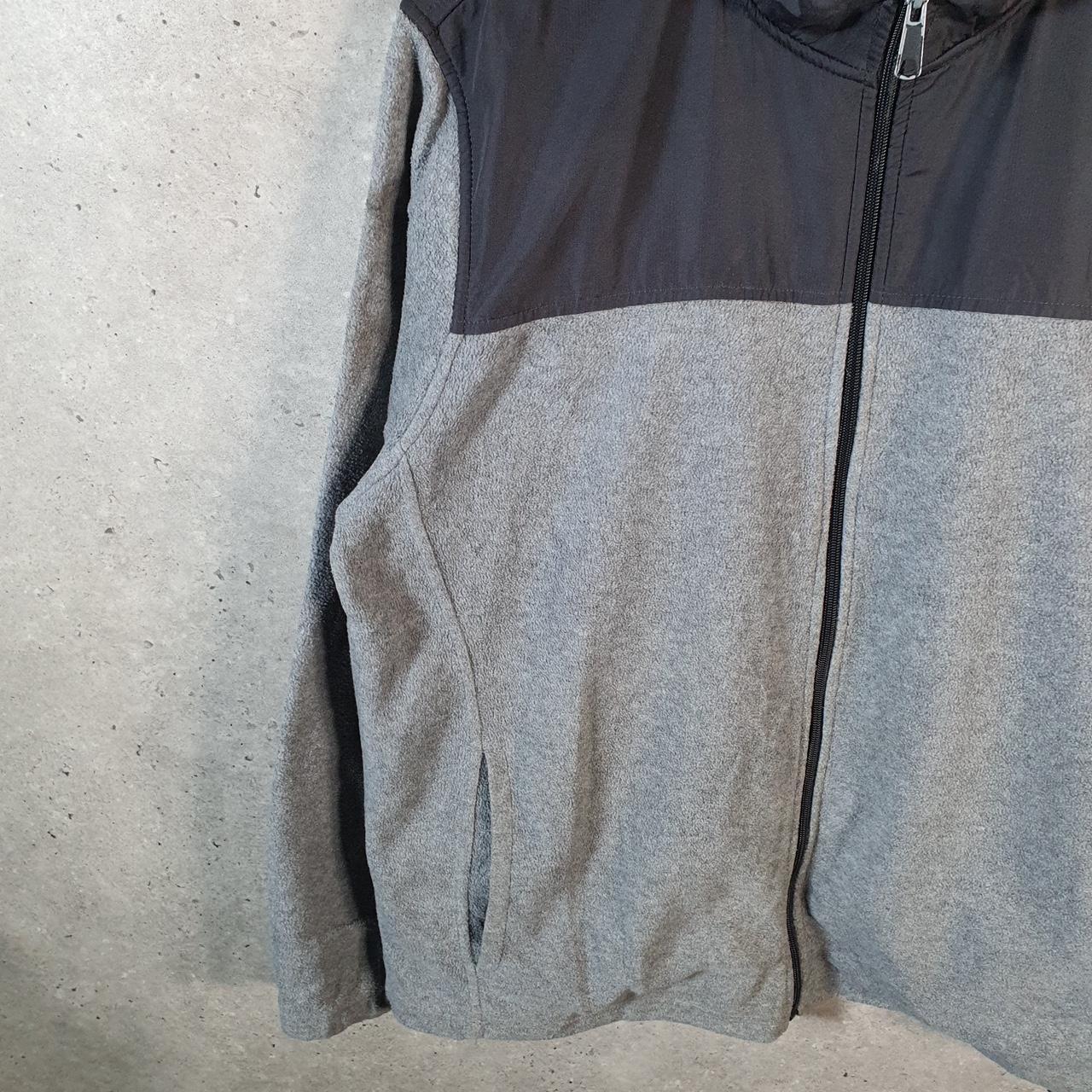 Vintage Starter Full Zip Fleece Sweatshirt Mens Large Grey Logo Winter