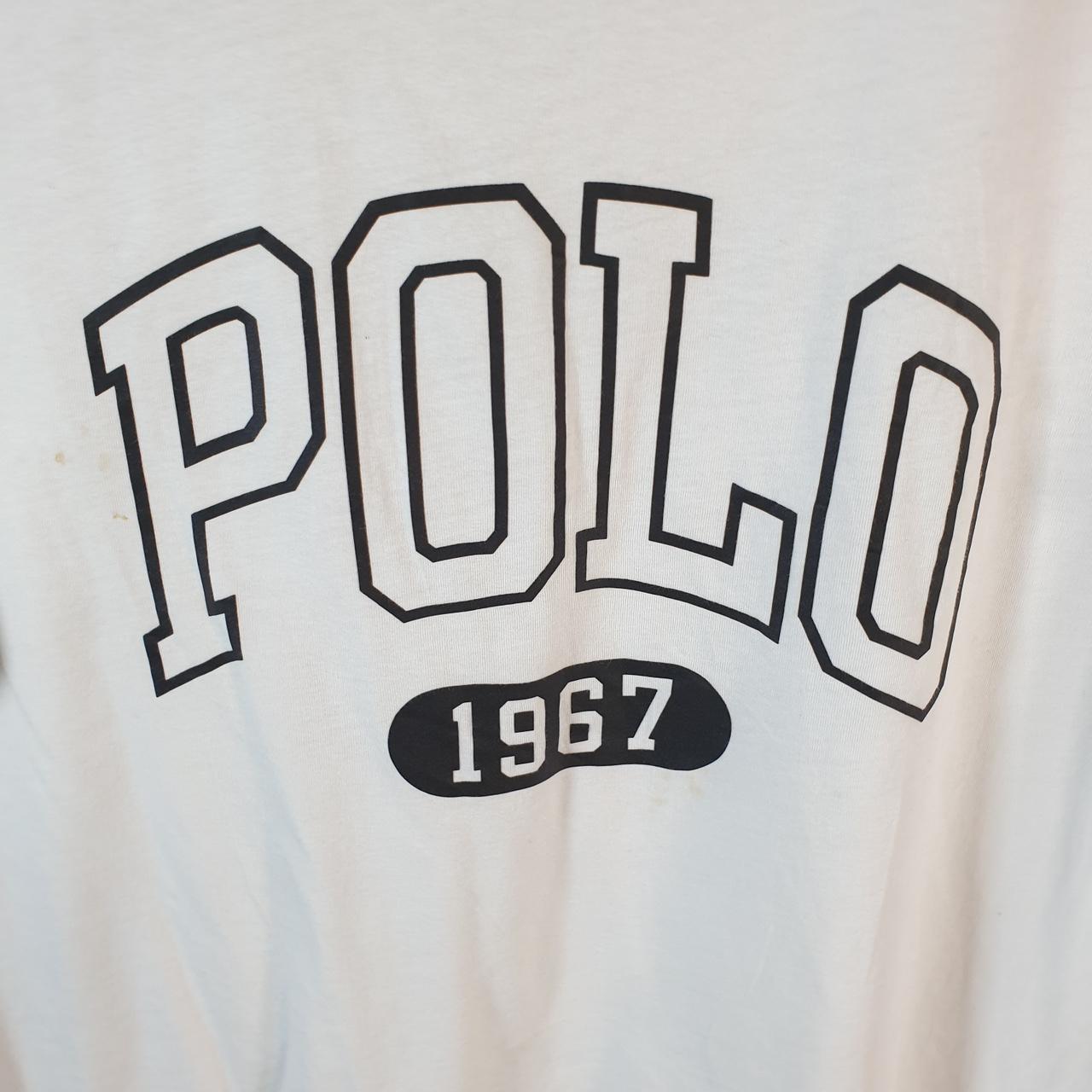 Vintage Ralph Lauren Polo Sport T Shirt Men’s Small White Classic Fit Embroidered Pony C8599