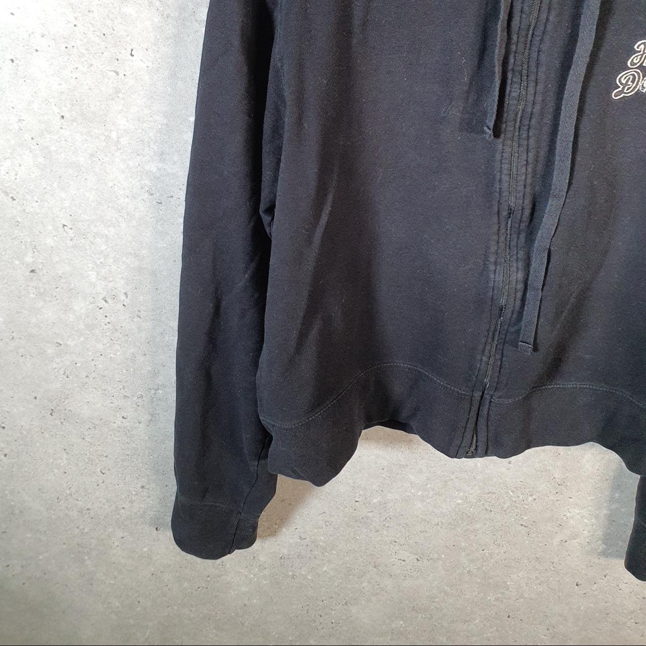 Vintage Harley Davidson Angel Wings Hoodie Womens Large Black Full Zip USA