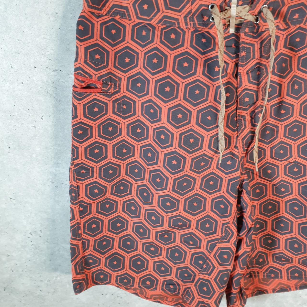 Vintage Patagonia Baggies Shorts Jorts Cargo Mens W34  Orange All Over Print Cotton A4773