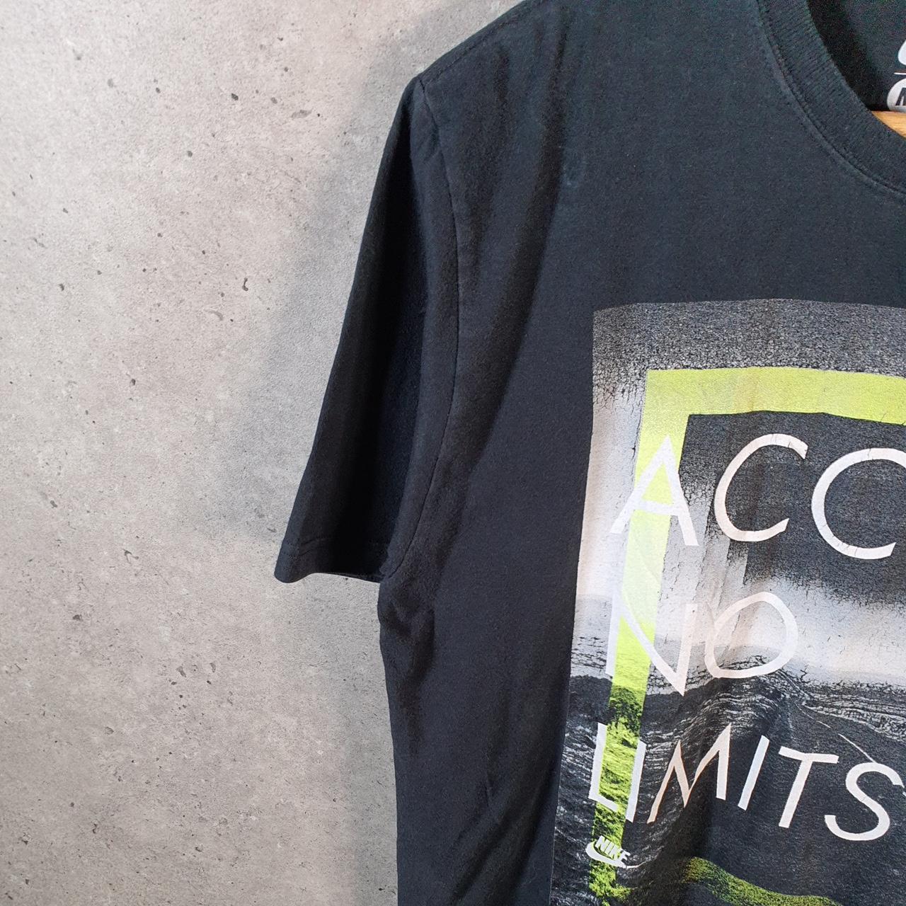 Vintage Nike Accept No Limits T Shirt Men’s Medium Black Graphic Logo Swoosh Athletic