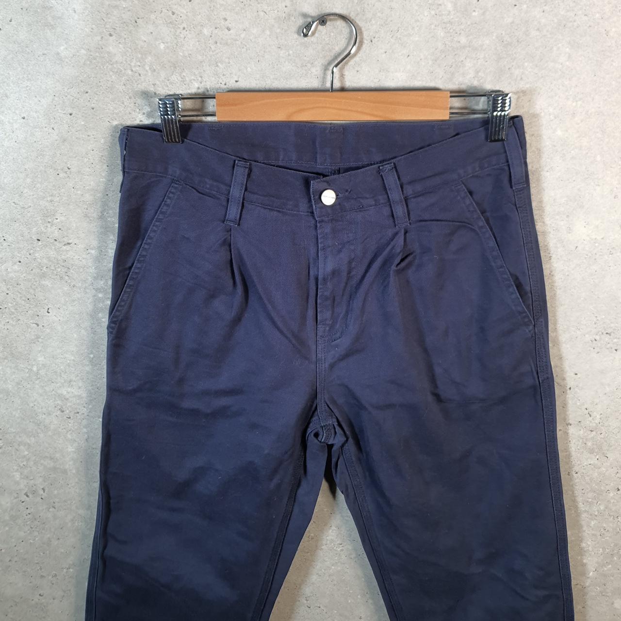 Vintage Carhartt Abbott Carpenter Trousers Mens W28 L28 Navy Blue Relaxed Fit Workwear USA