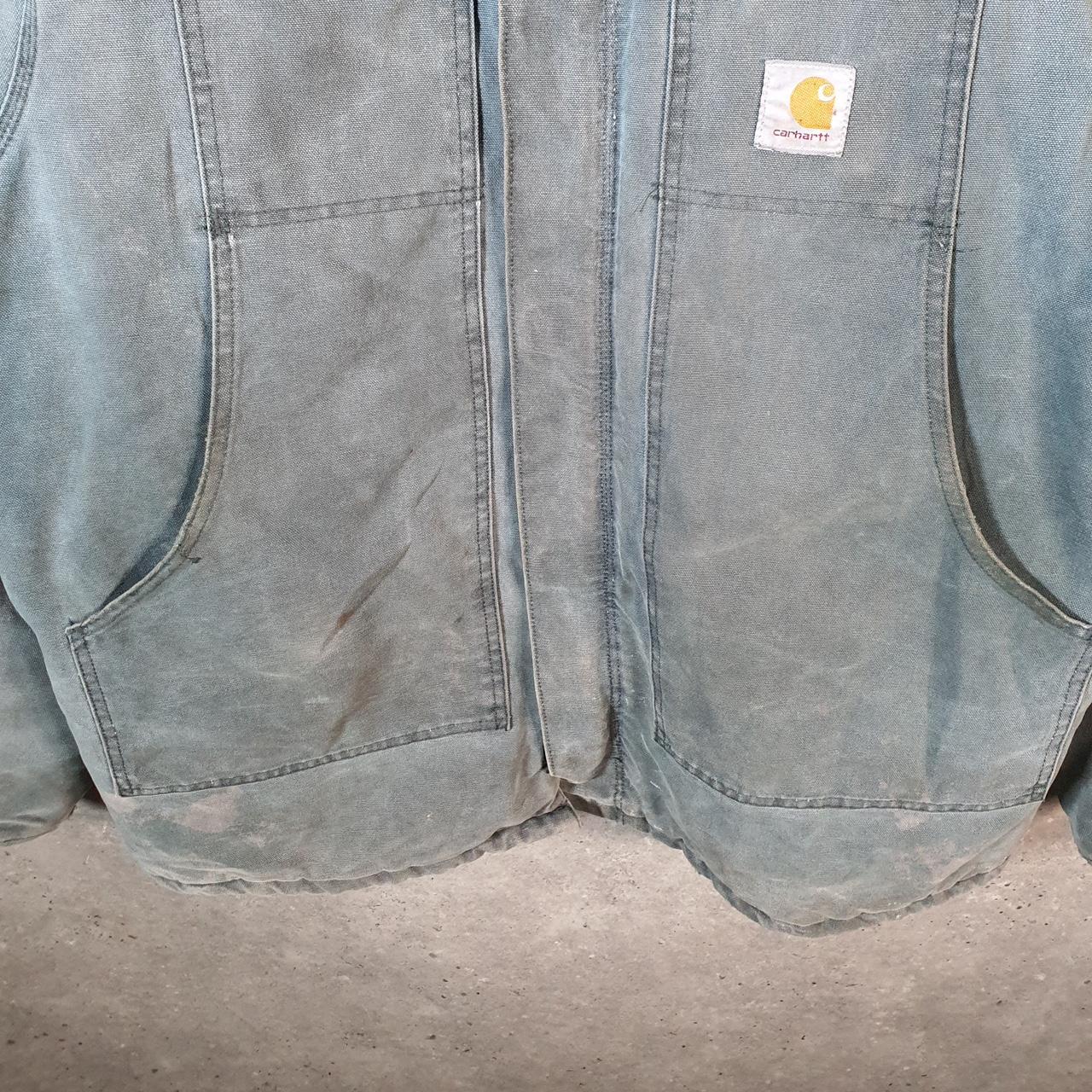 Vintage Carhartt Barn Chore Work Detroit Jacket Men’s Large Blue Workwear Canvas USA G1962