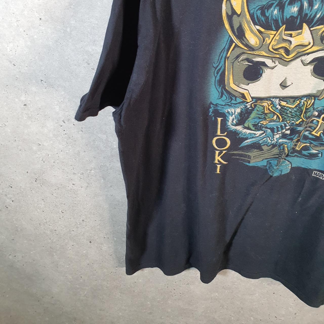 Vintage Marvel Loki T Shirt Men’s XL Black Spellout Graphic