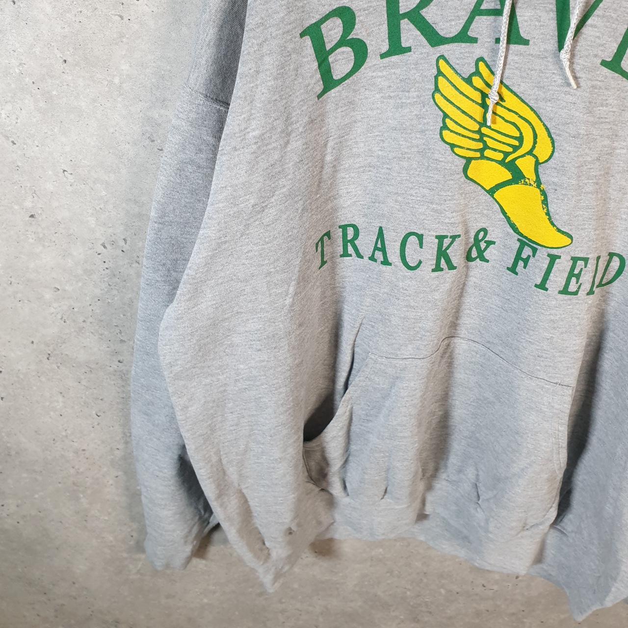 Vintage Lee Heavyweight Hoodie Men’s 2XL Grey Braves Track & Field