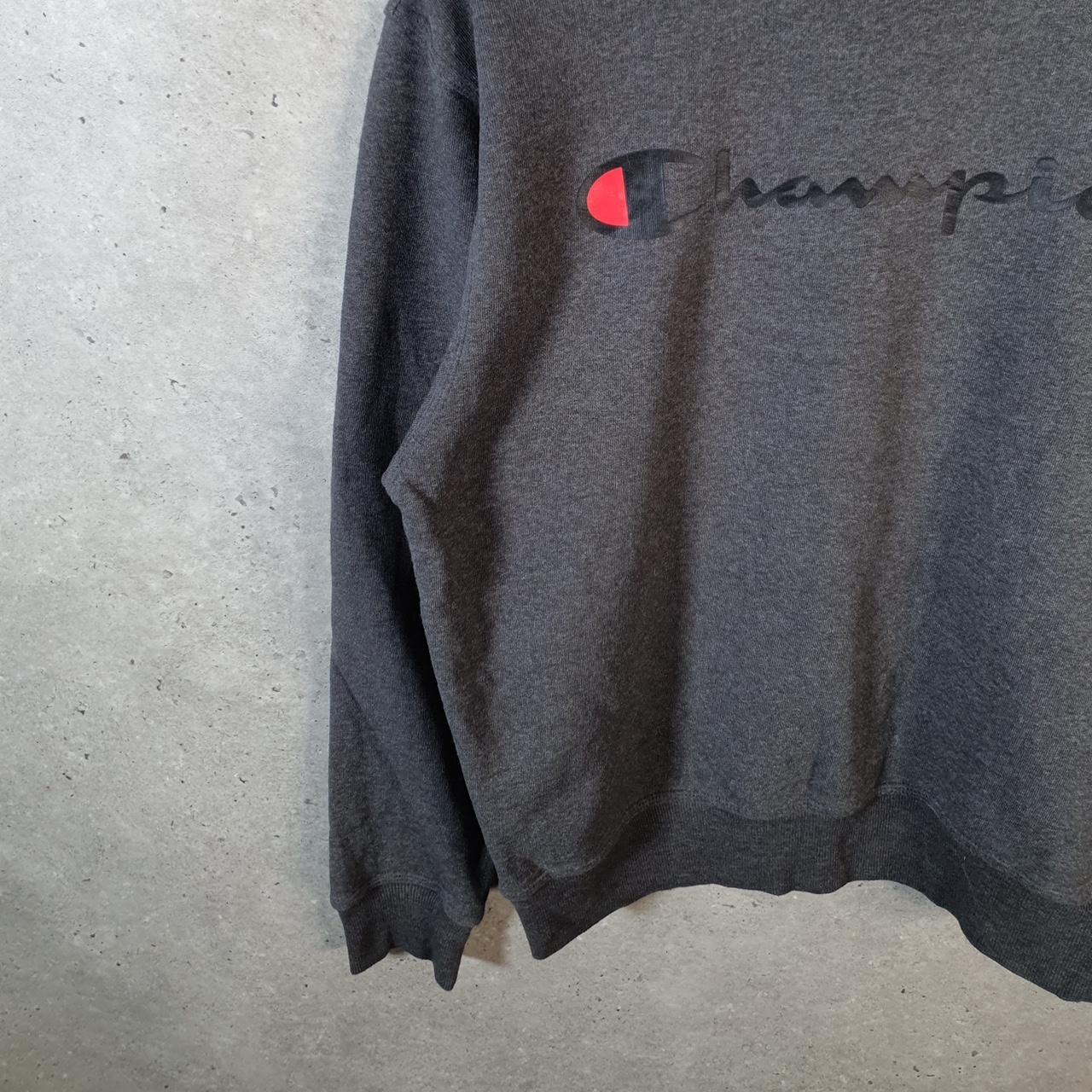 Vintage Champion Sweatshirt Men’s Small Grey USA Pullover Spellout Logo