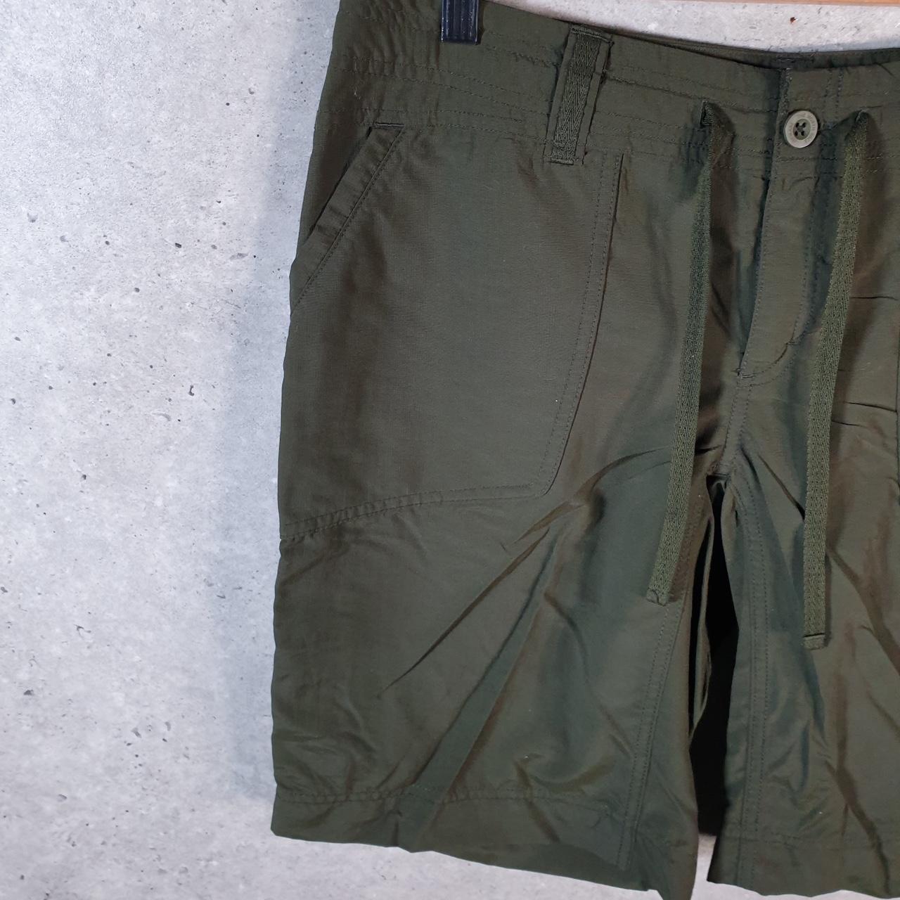 Vintage The North Face TNF Shorts Jorts Chino Cargo Womens UK12 Green Baggy Cotton