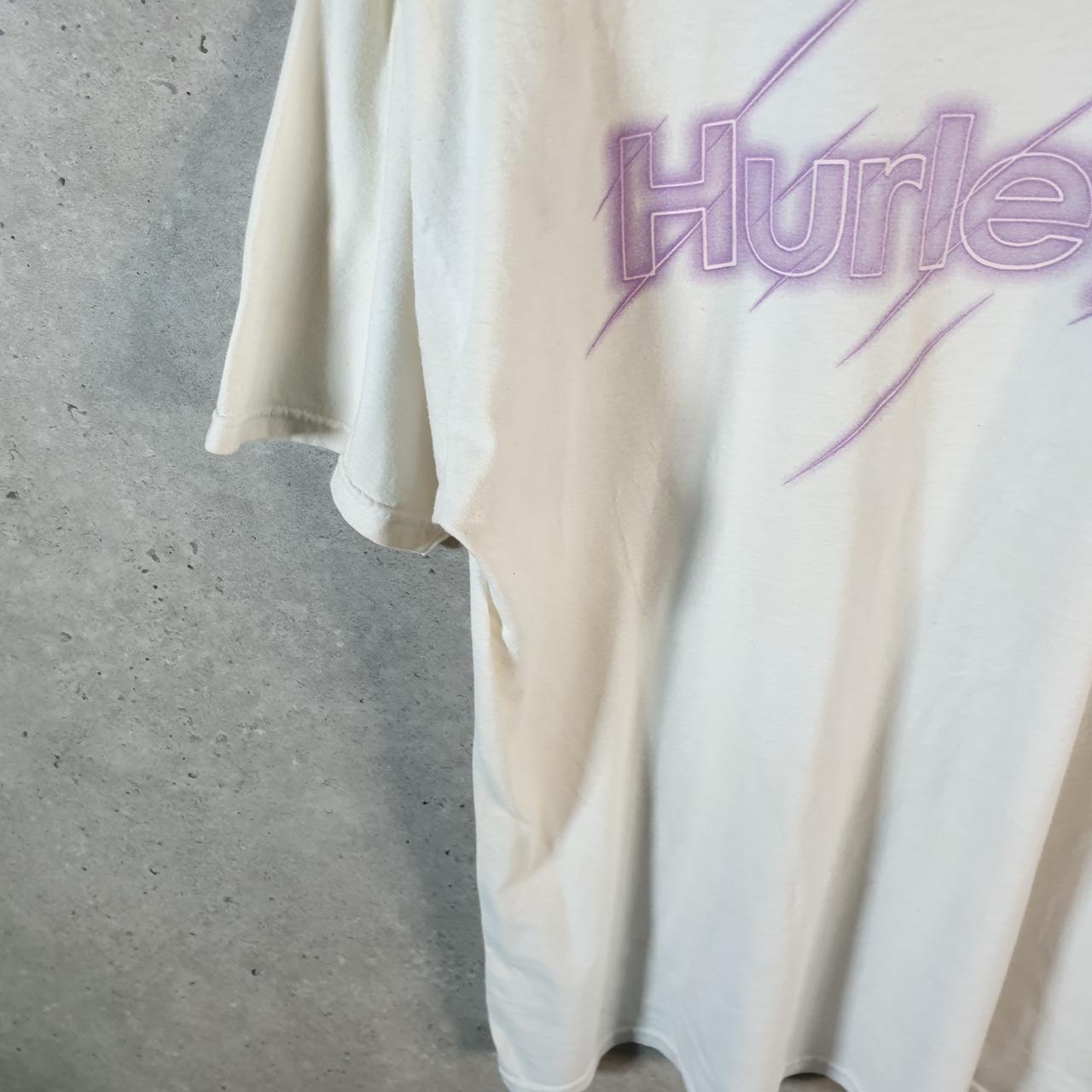 Vintage Hurley Graphic T Shirt Men’s Large White Casual Sports Logo Athletic