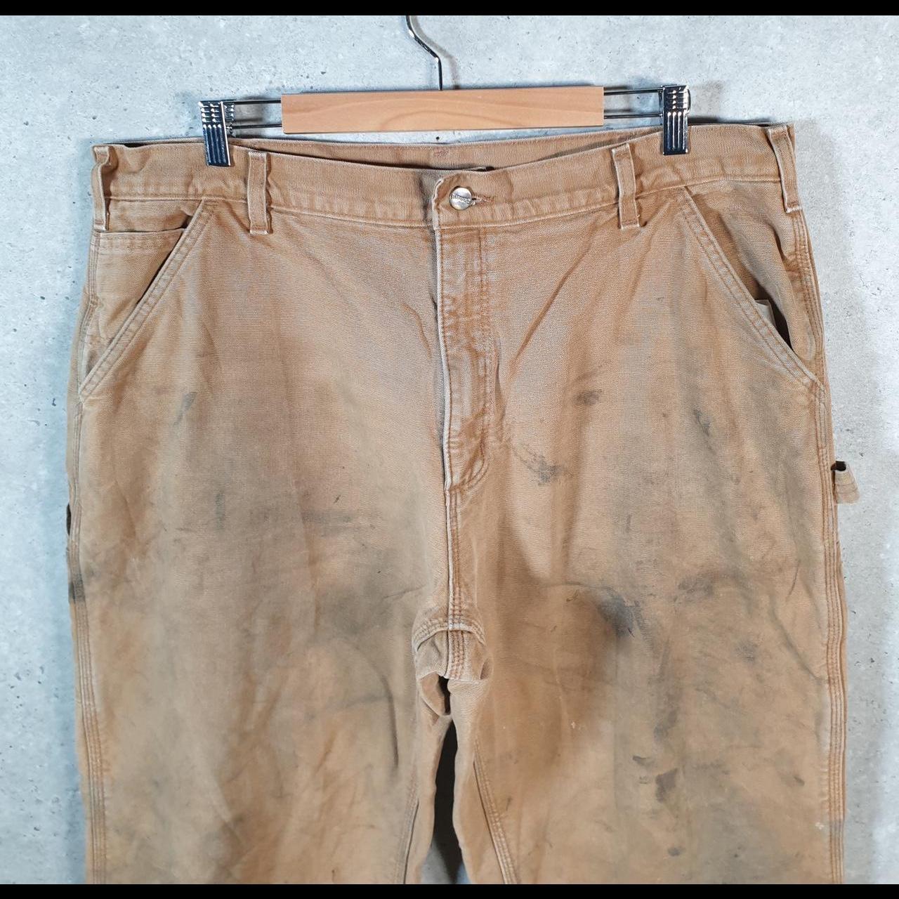 Vintage Carhartt Carpenter Trousers Mens W40 L30 Brown Dungaree Fit Workwear USA