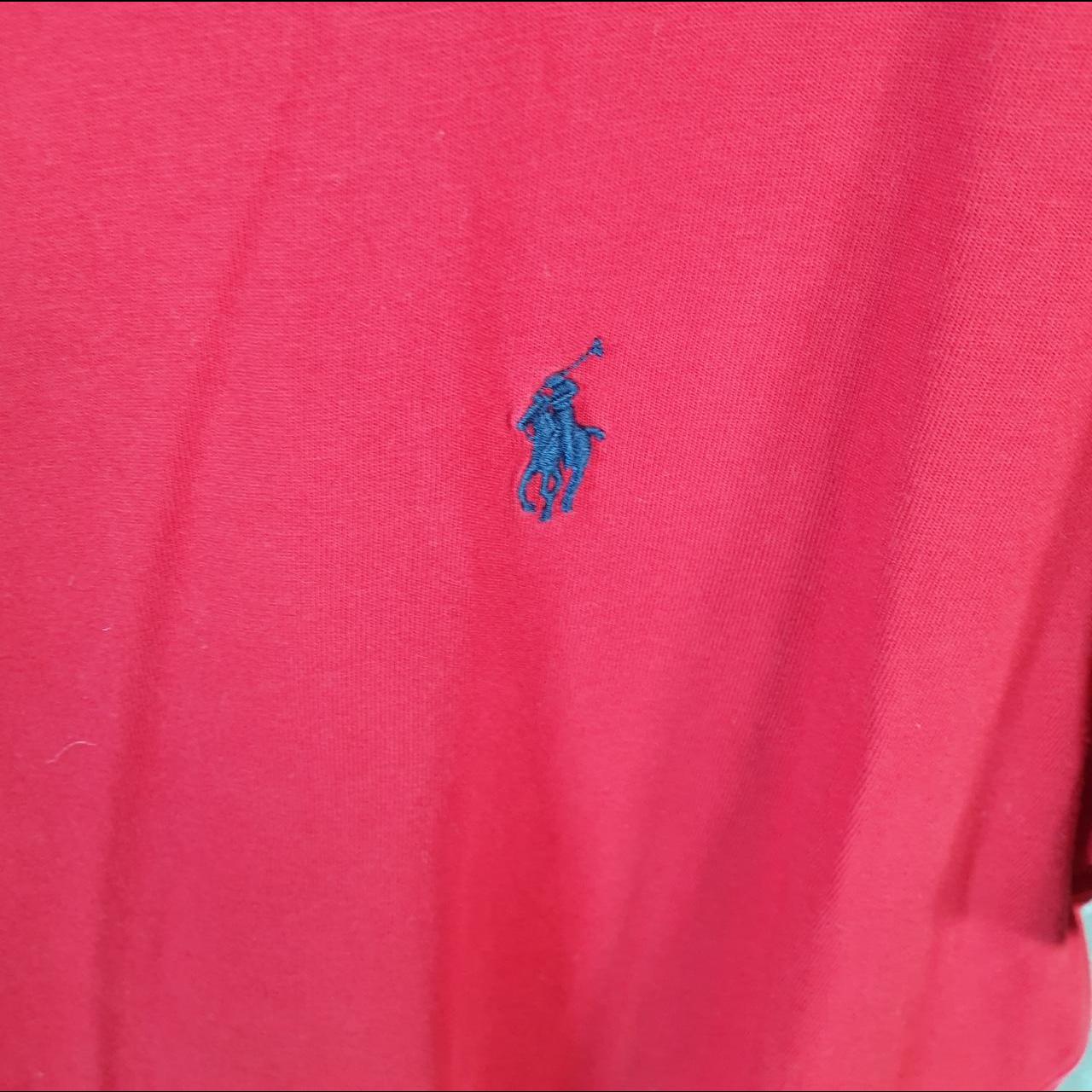 Vintage Ralph Lauren Polo T Shirt Men’s Medium Red Embroidered Classic Fit Pony C8613