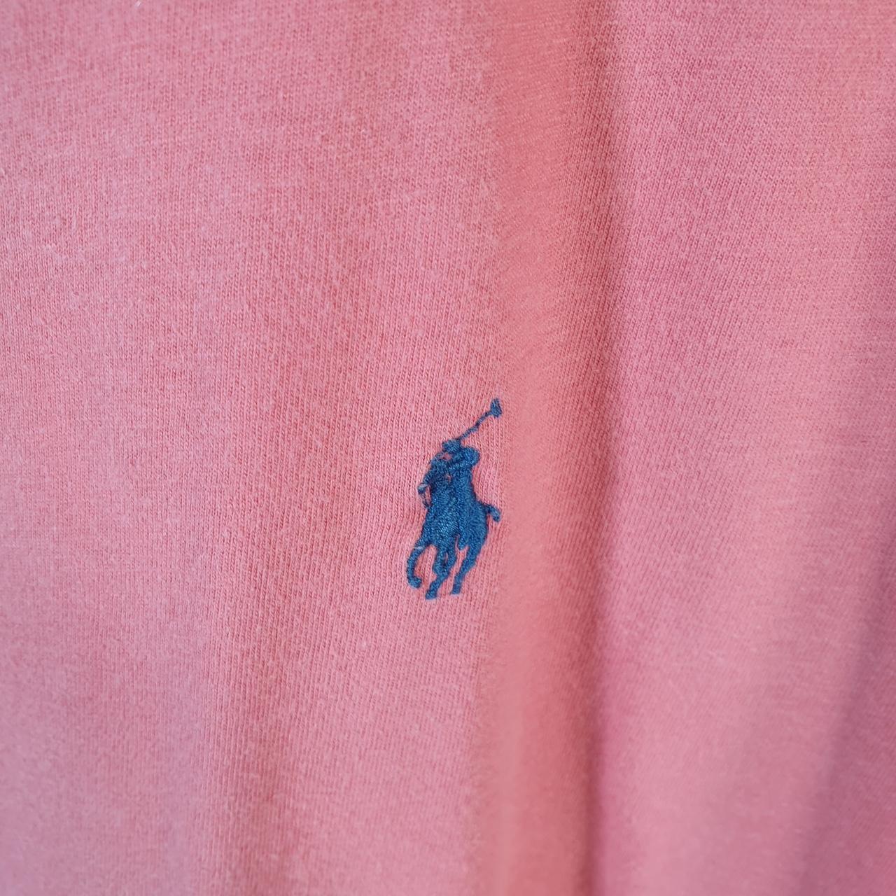 Vintage Ralph Lauren Polo T Shirt Men’s Large Pink Embroidered Classic Fit Pony C9158
