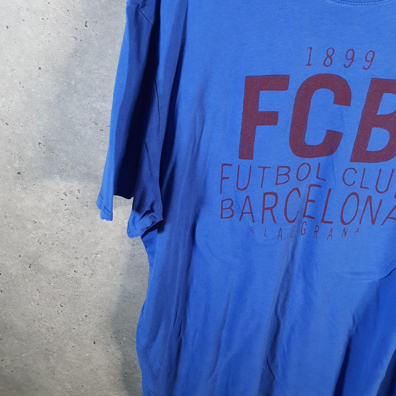 Vintage Nike FC Barcelona FCB Laugrana T Shirt Men’s 2XL Blue Logo Swoosh Athletic