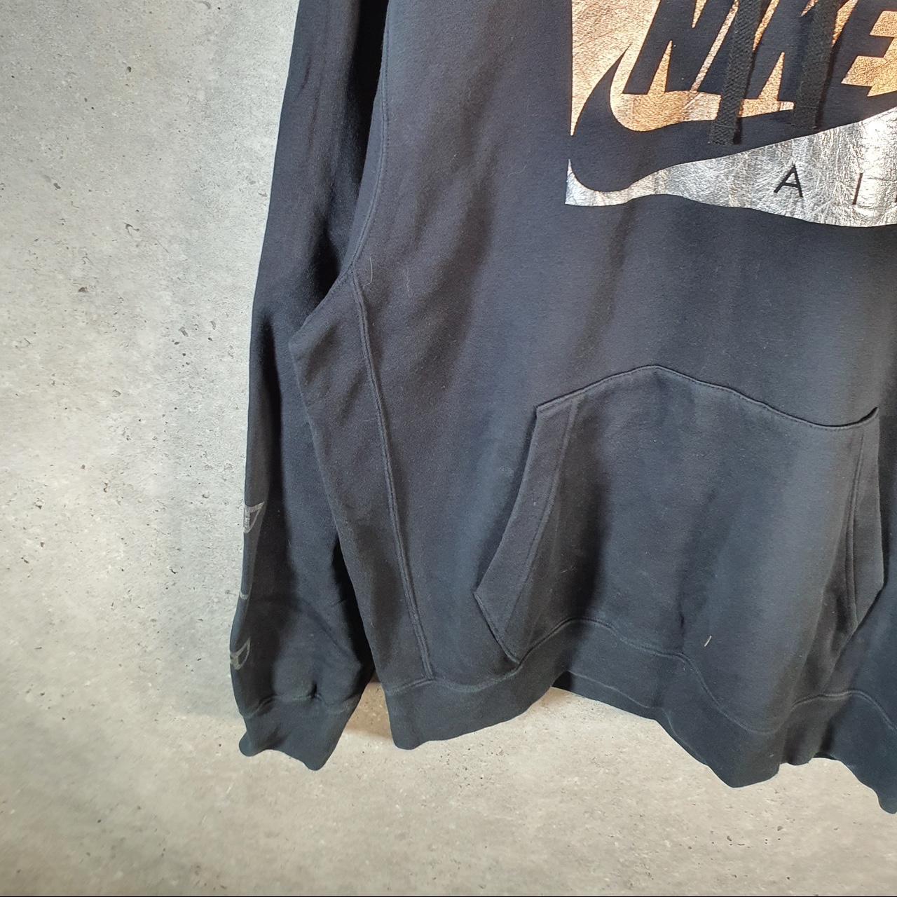 Vintage Nike Air Hoodie Mens Large Black Swoosh Y2K Pullover Logo