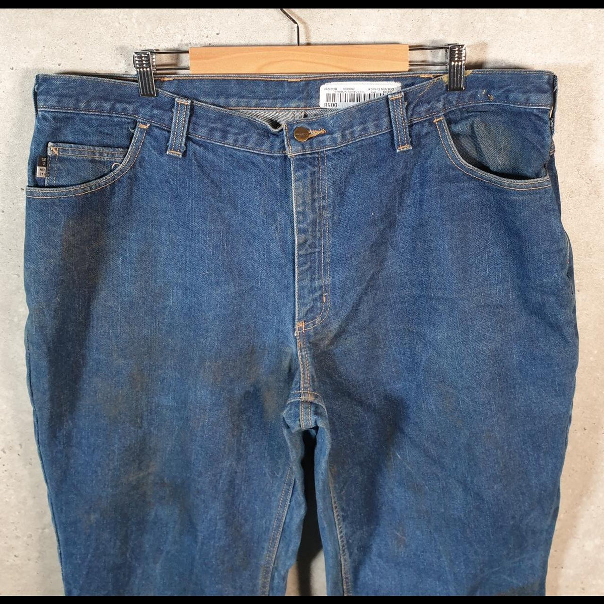 Vintage Carhartt Workwear Carpenter Jeans Mens W42 L32 Blue Denim Relaxed Fit USA